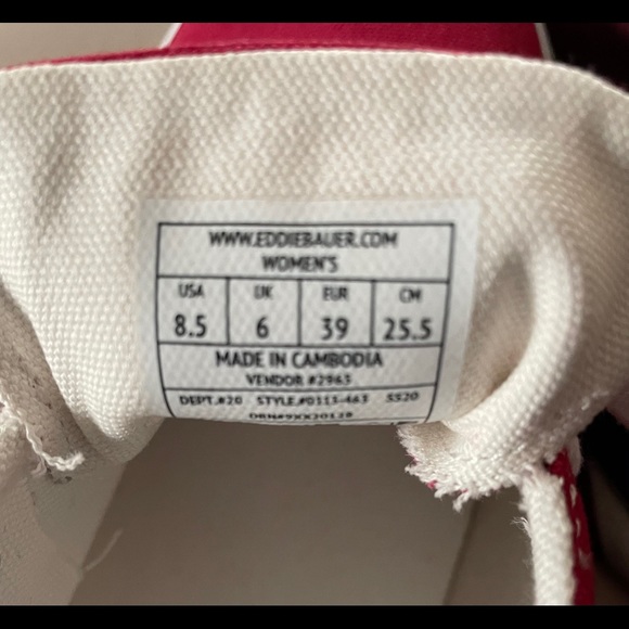 NWT Red Eddie Bauer sneakers - Picture 5 of 5